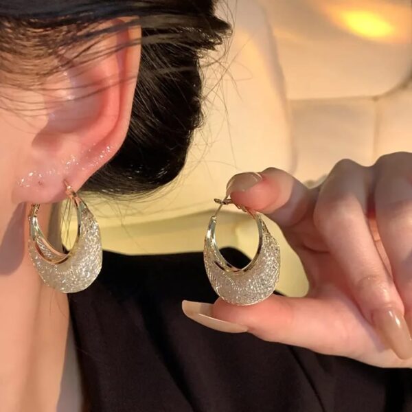 Anti Tarnish Crystal Hoop