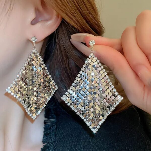 Silver Mat Earring