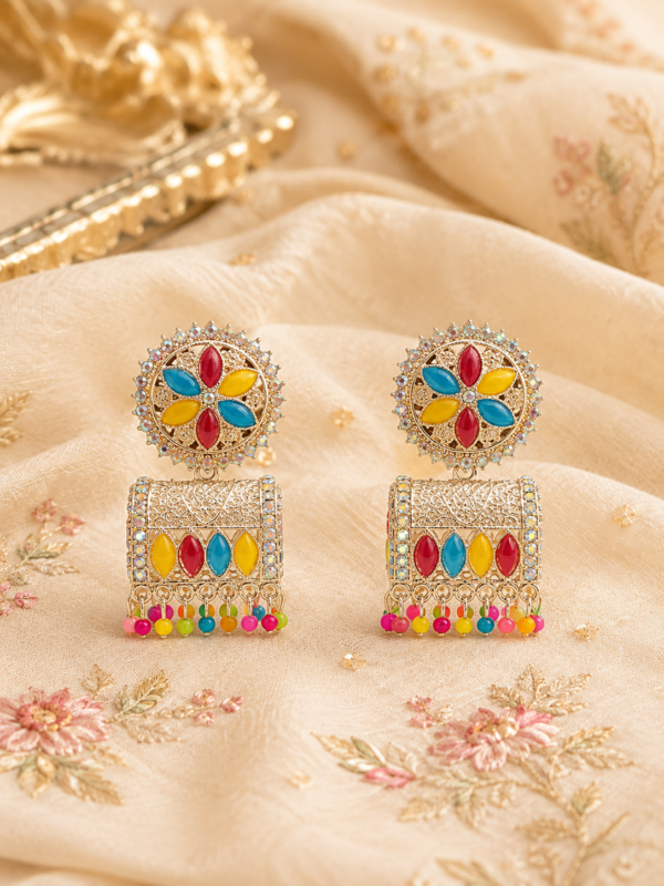 MULTI SHADE TRUNK JHUMKA