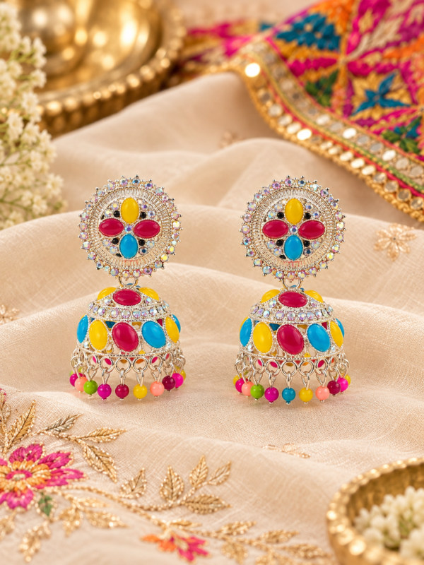 MULTI SHADE ROUND JHUMKA