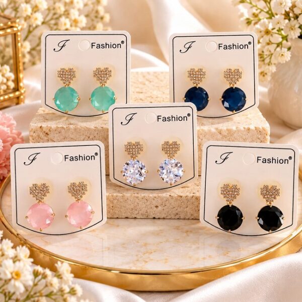 Macha Gemstone Round Stud